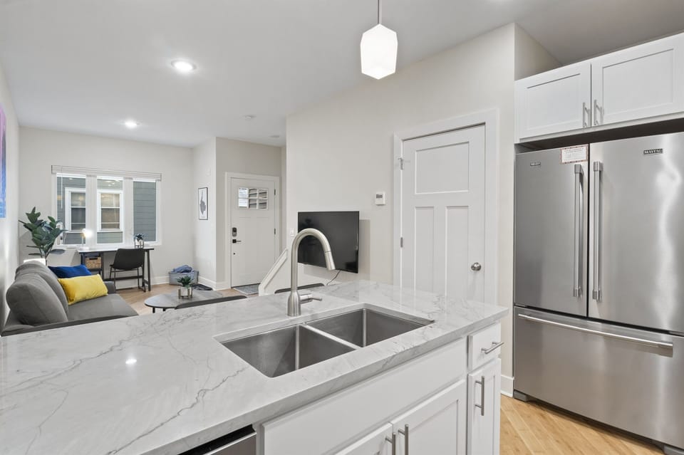 Our two door fridge can store more than enough food for your family or friends for a week of staycation.