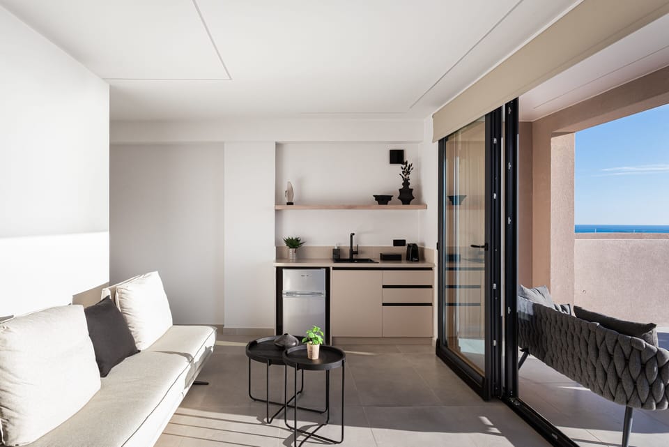 Modern Kitchen And Living Room