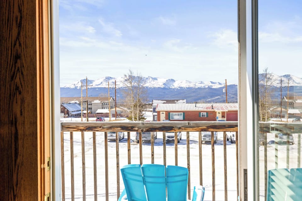 【Balcony View】 Mt. Elbert and Mt. Massive — Colorado's two tallest peaks, framed by the balcony.