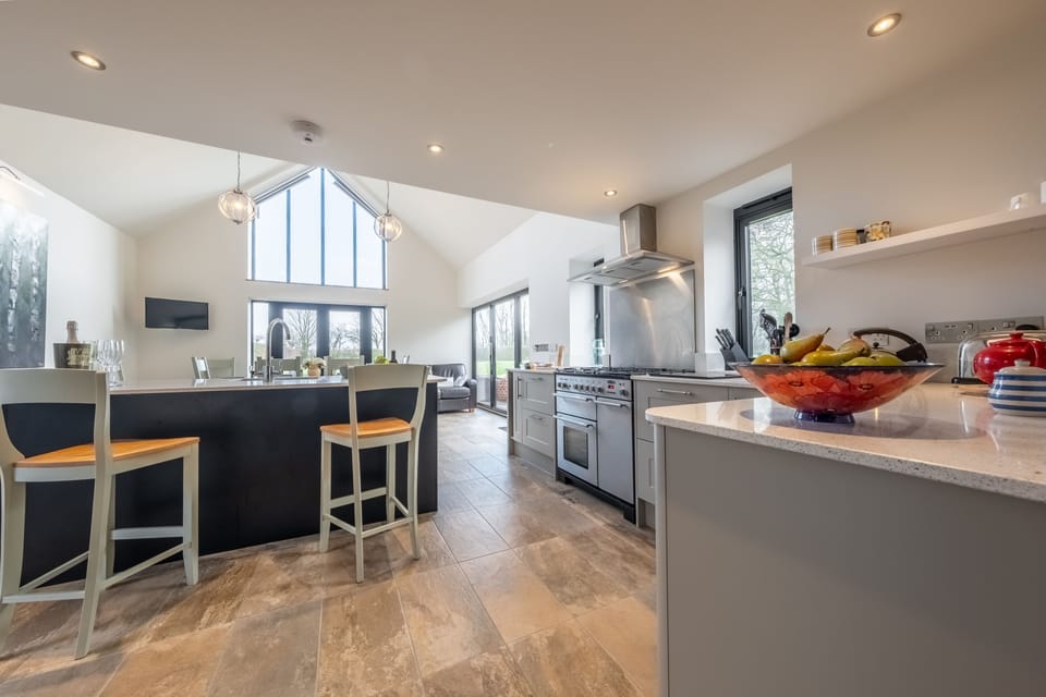 Ground floor: The new A-frame extension kitchen/diner