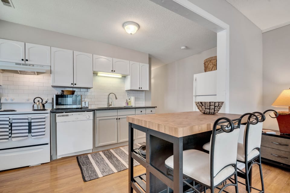 Kitchen is open to living room