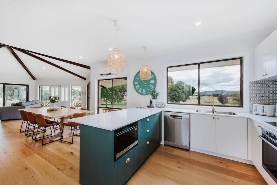 A gourmet kitchen allows guests to whip up a feast at home, making the most of the region’s fine produce.
