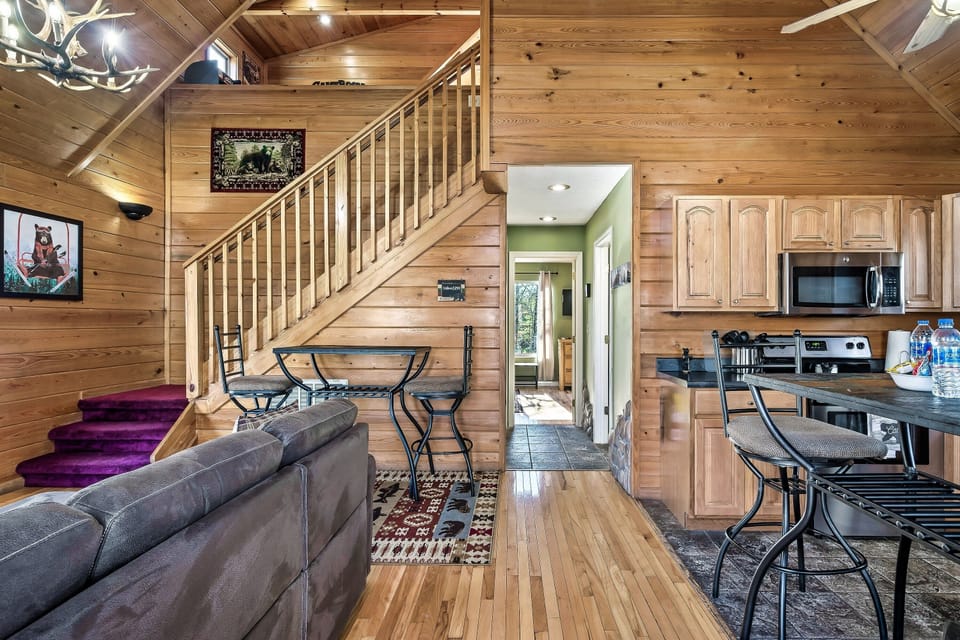 Hallway to bathroom and bedroom on main floor