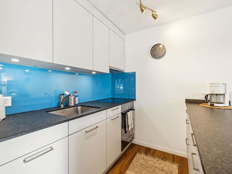 Kitchen, Countertop, Flooring, Interior Design, Cabinetry, Floor, Tap, Kitchen Sink, Plumbing Fixture, Sink