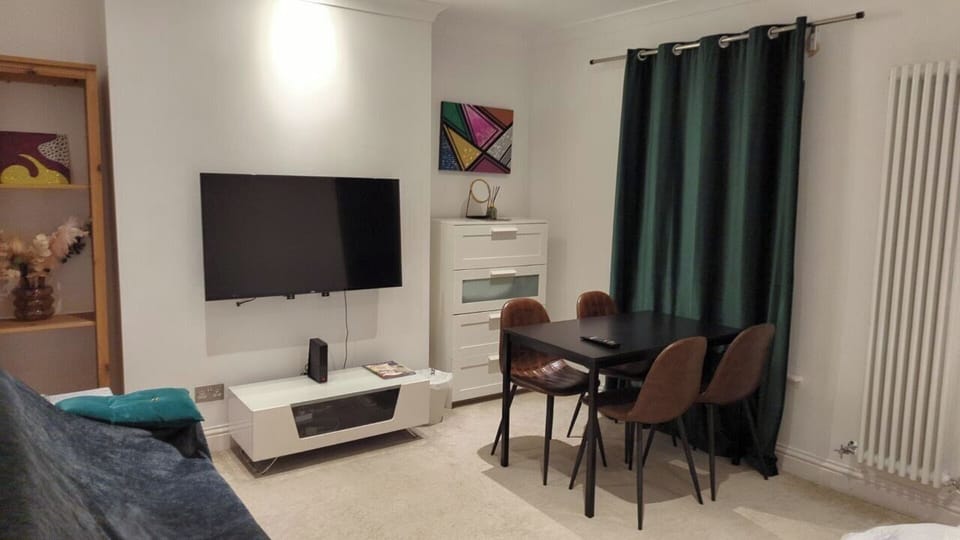 A cozy, inviting bedroom perfect for two guests, with an additional sofa bed for extra comfort.
