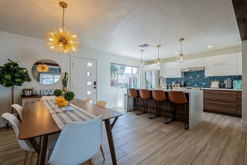 Fully equipped chefs kitchen stocked with everything you need to enjoy a home cooked meal and entertain