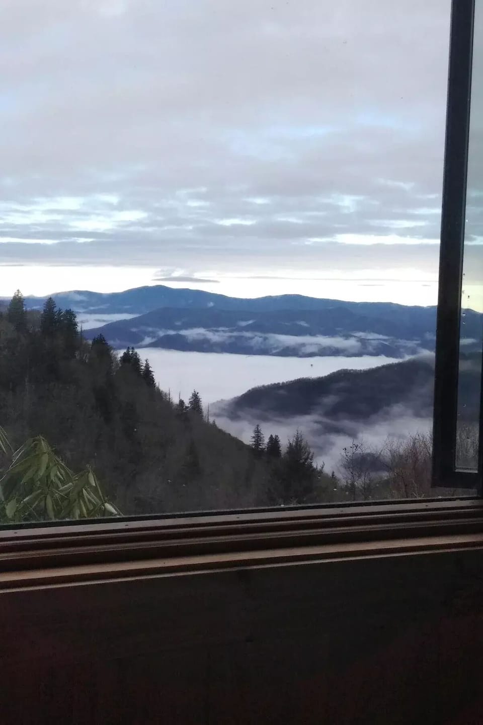 view from the living room--most mornings you wake up above the clouds