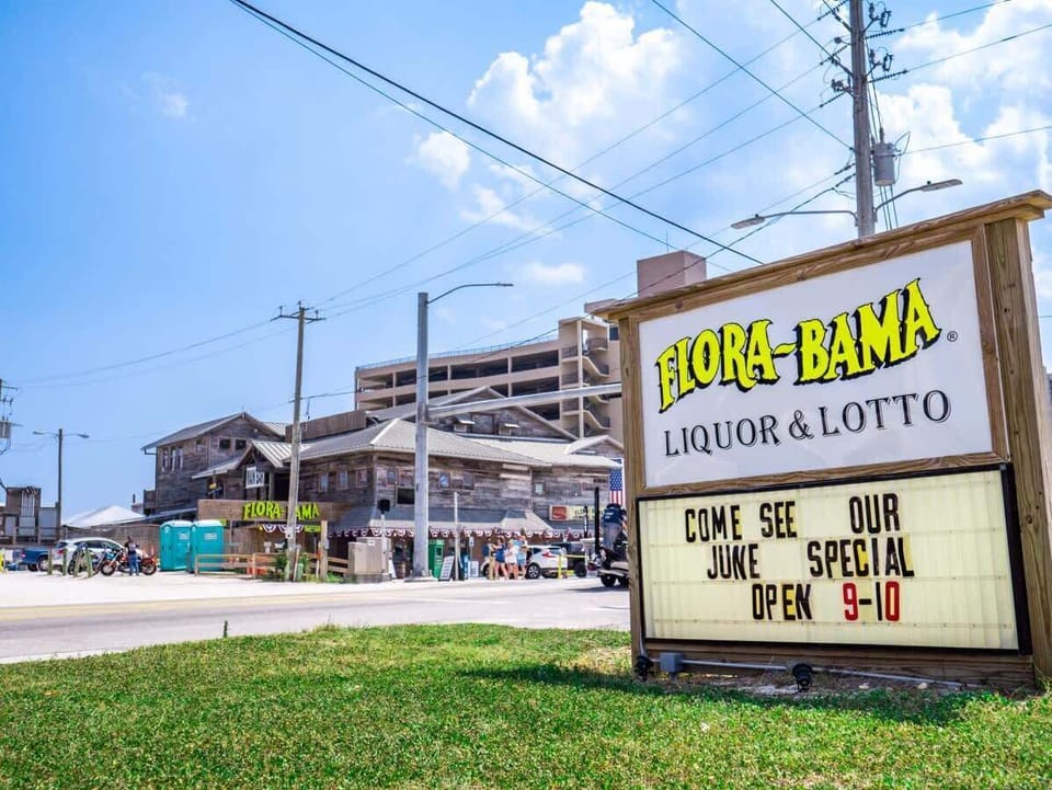 Flora-Bama Restaurant and Bar, a famous local landmark minutes from Perdido Key vacation home