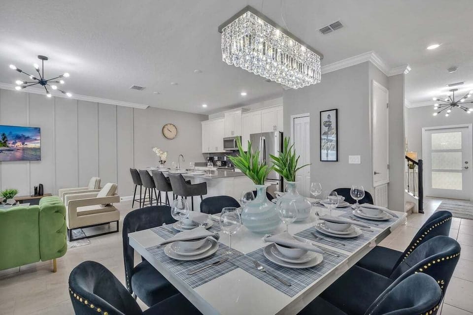 dining room and living room