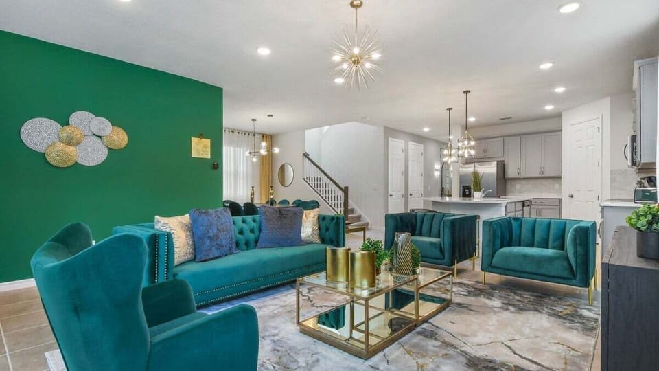 living room with smart TV