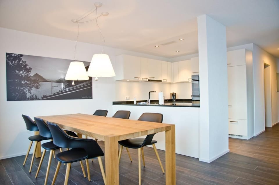 Dining area and kitchen