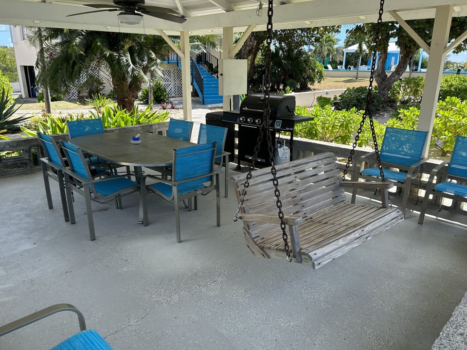 Community grill with a view