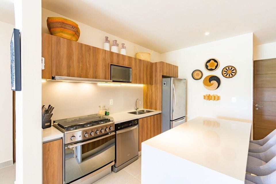 The kitchen is fully-equipped with all you'll need to create any meal of the day