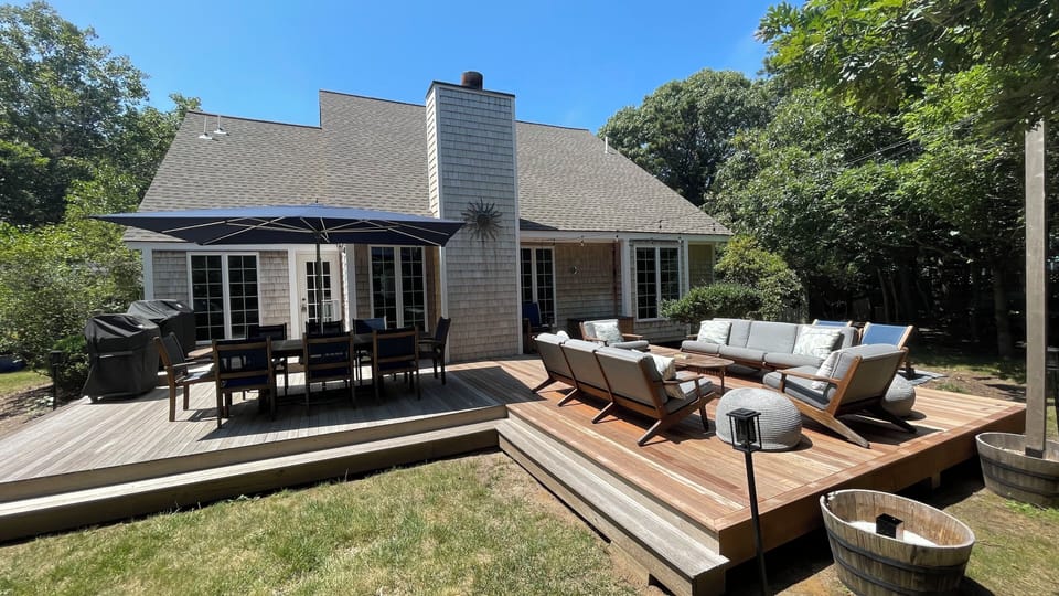 Deck for entertaining and relaxing