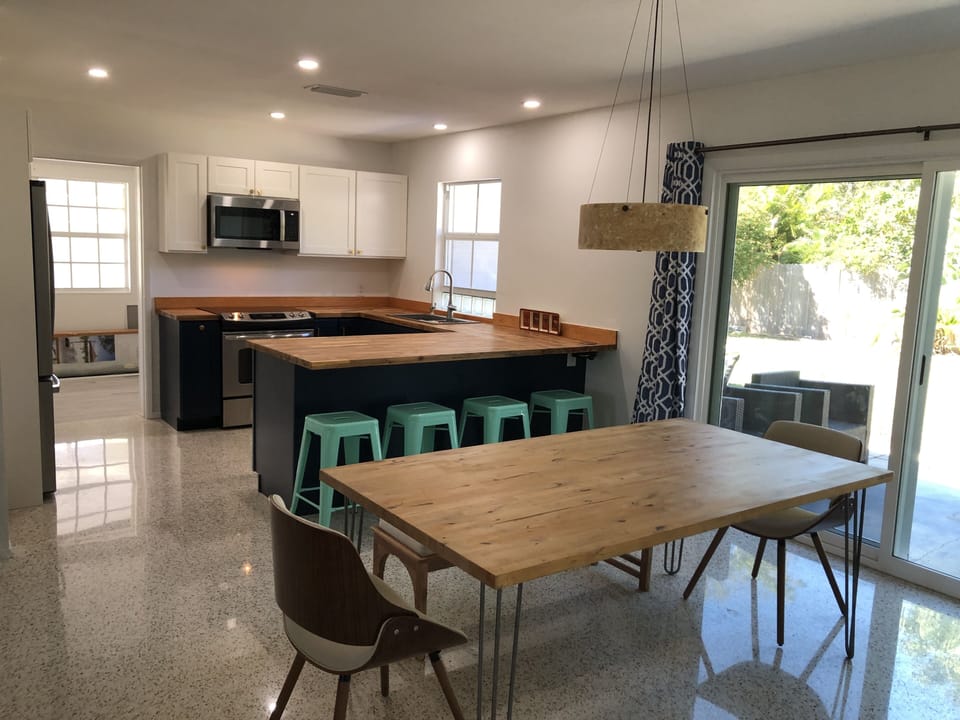 Dining and kitchen space 