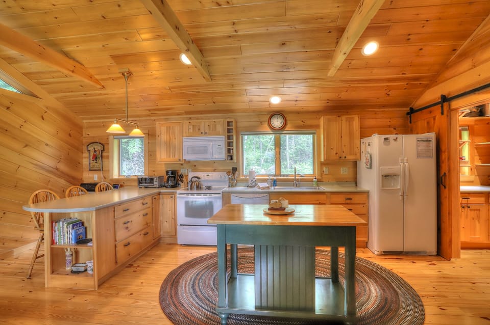 Fully applianced kitchen with island