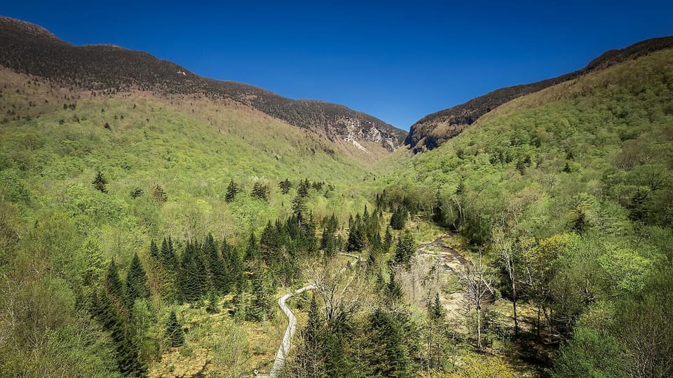 Aerial view of "the Notch" great hiking!