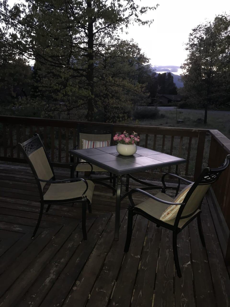Deck at sunset