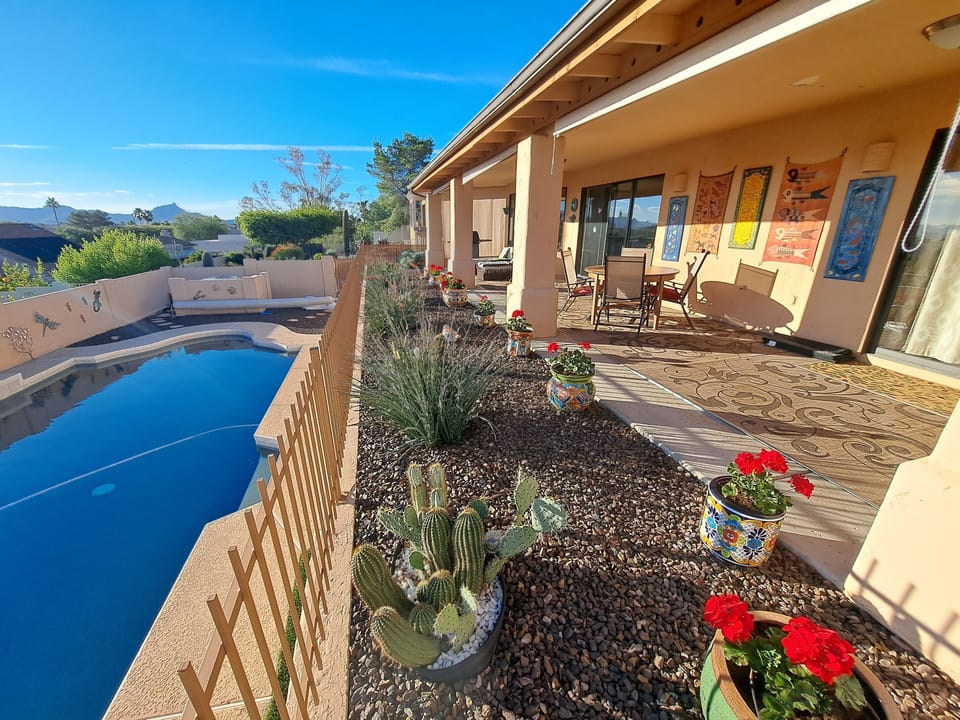 Covered patio for outdoor living
