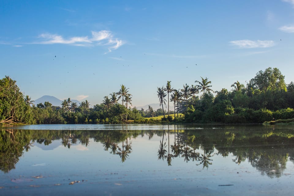 river by the beach
