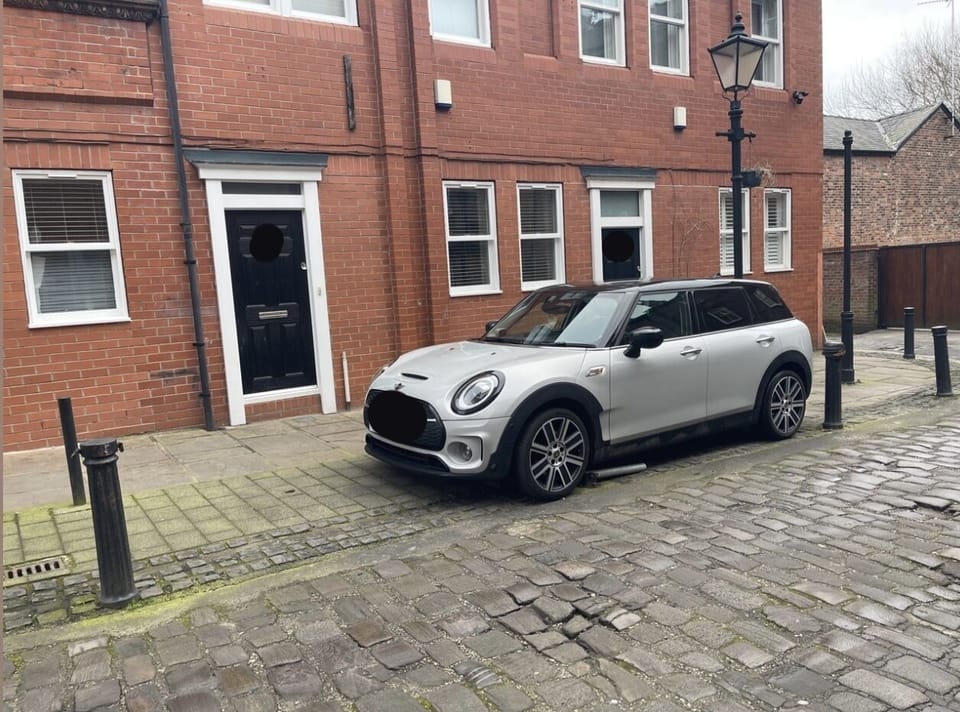 Designated parking space (fits up to small van / Range Rover)