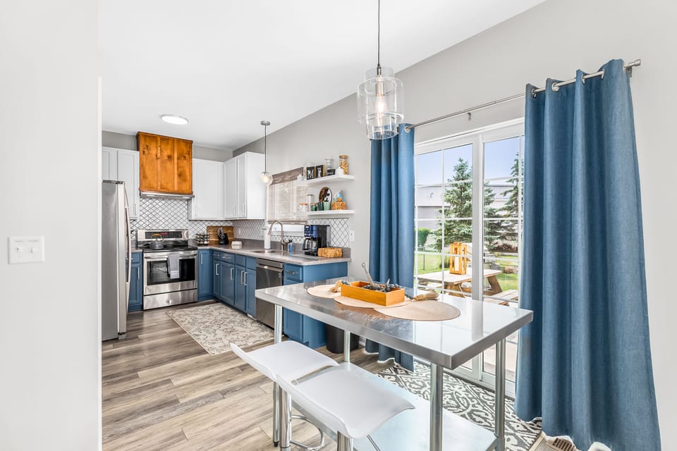 Kitchen is stocked & prepared to cook all your favorite meals.