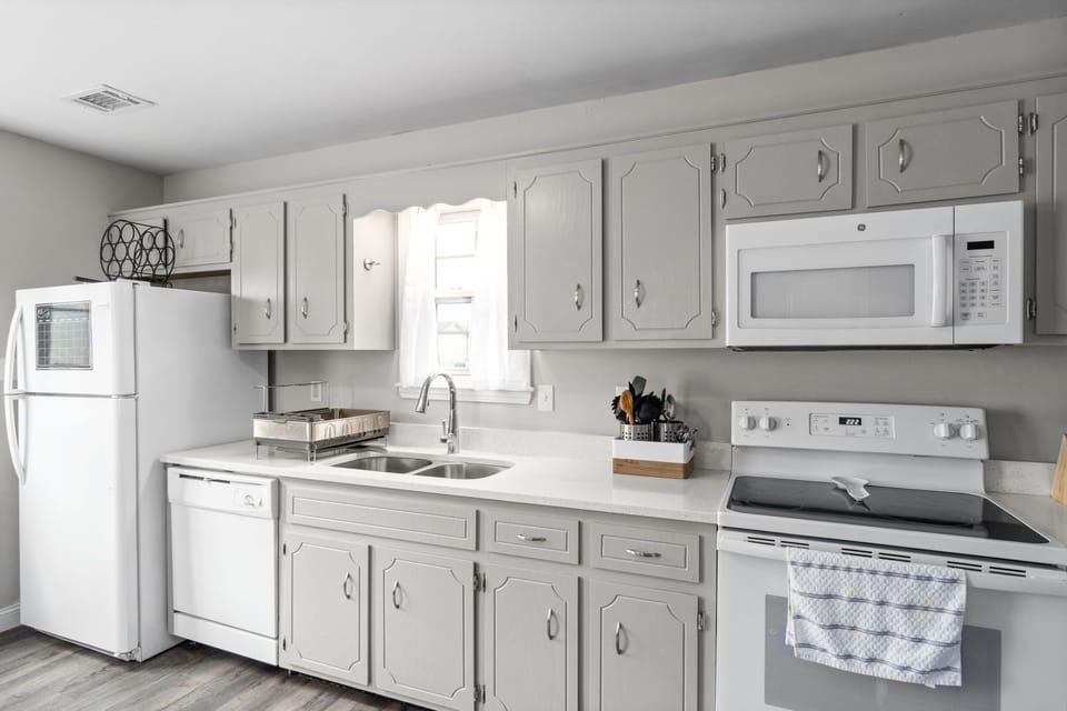 Leave your worries and check into paradise. Fully functional and equipped kitchen offering everything you need in your home away from home.