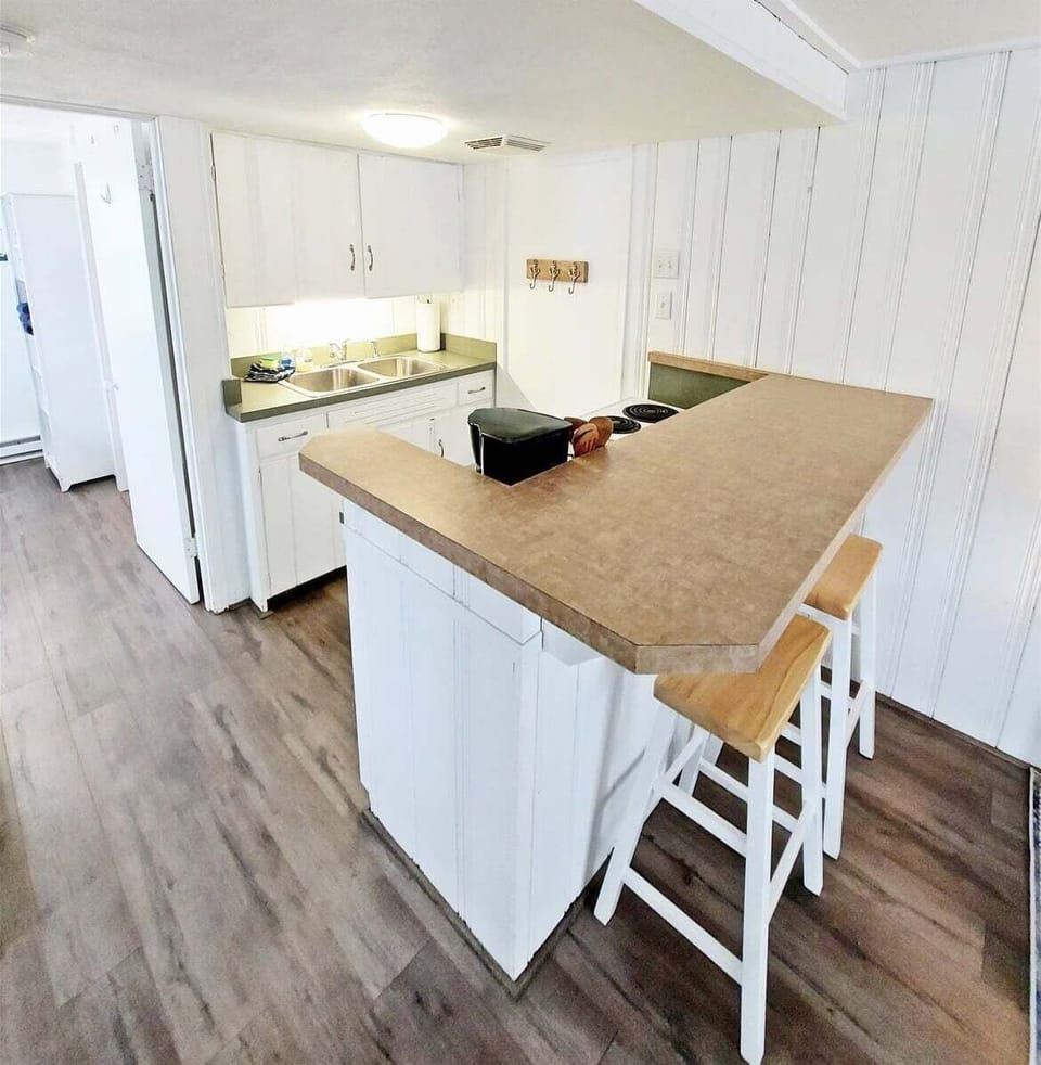 Small kitchen with snack bar area for a quick bite to eat