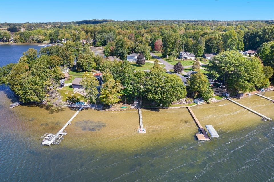 The Roost is waterfront on Hutchins Lake