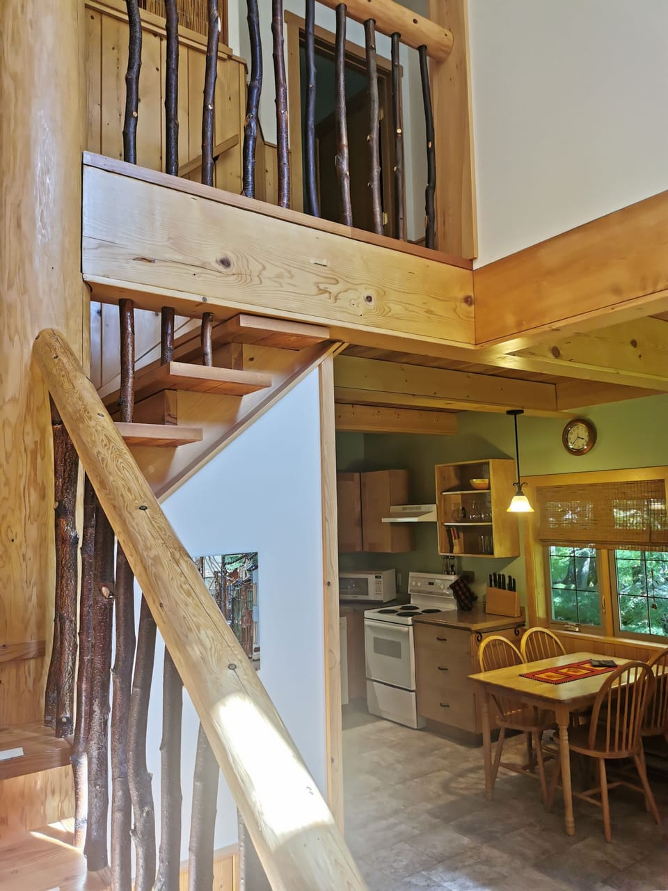 Kingfisher stairway to second floor - Wedgwood Estate Cabin