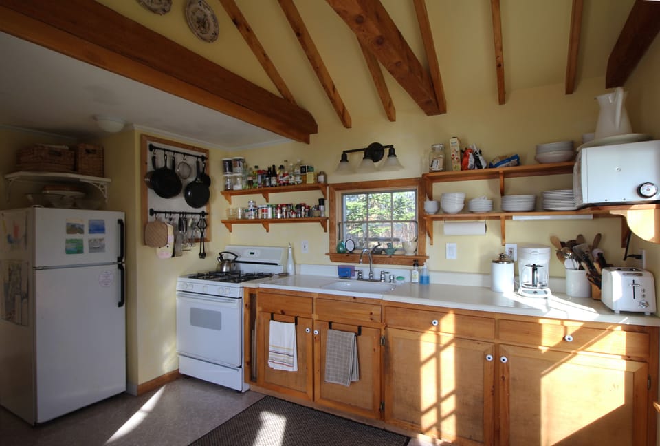 Fully Equipped Kitchen with Cathedral Ceilings