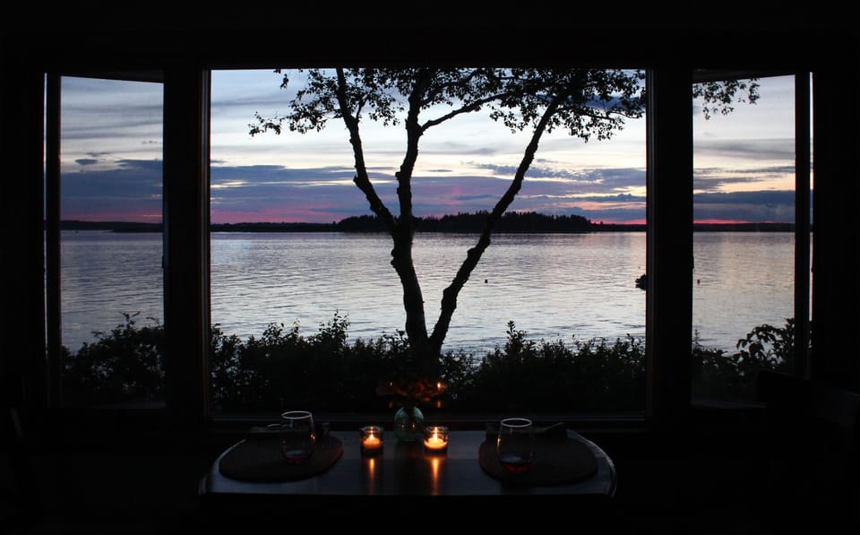 Sunset View from Dining Area
