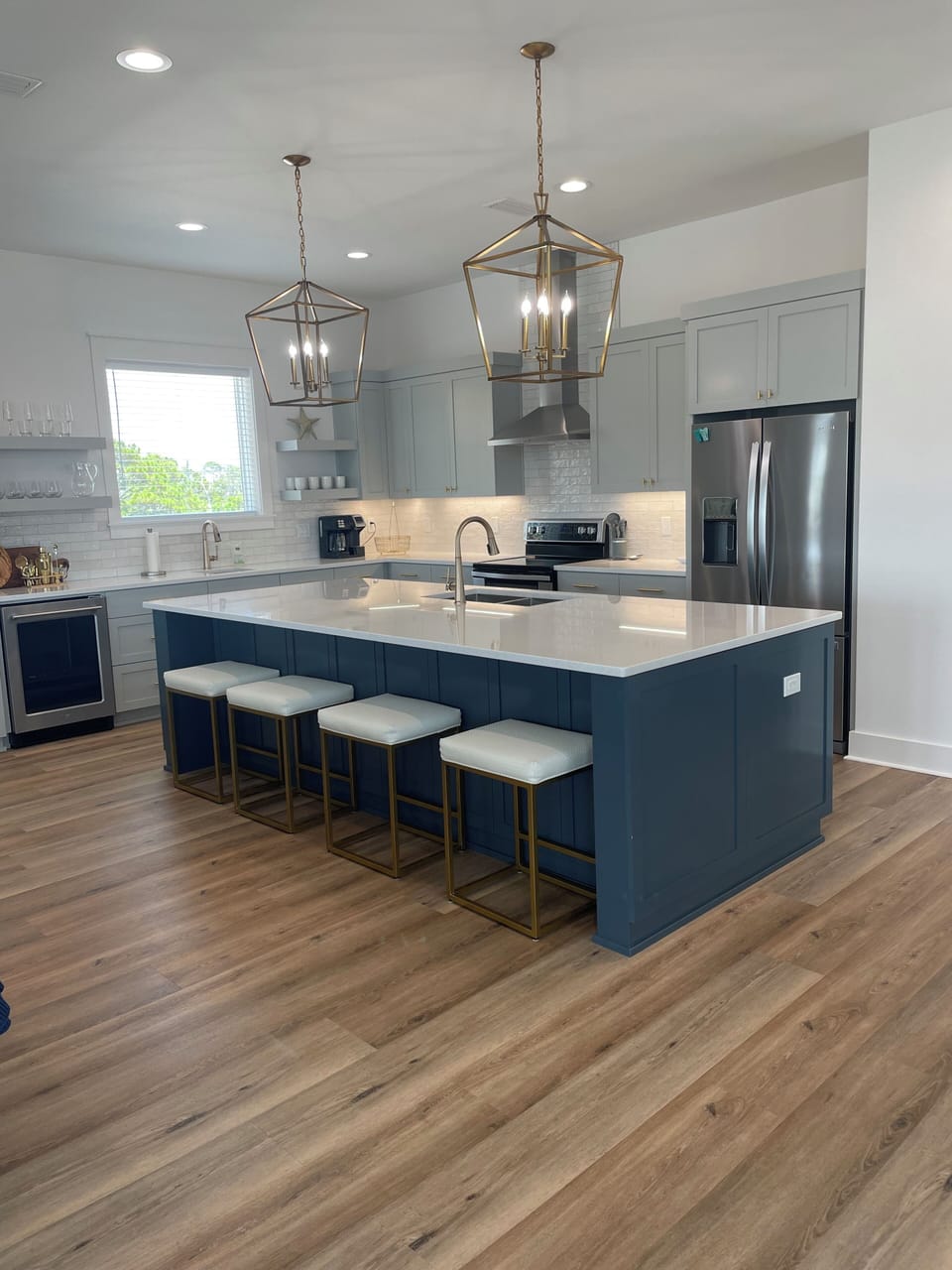 Huge kitchen island with seating