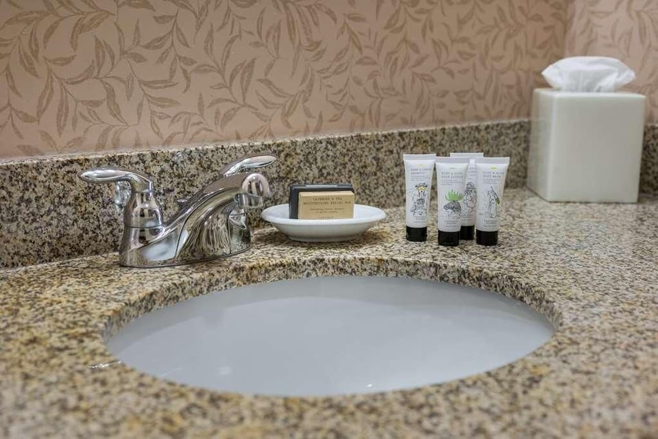 Basic toiletries are provided.