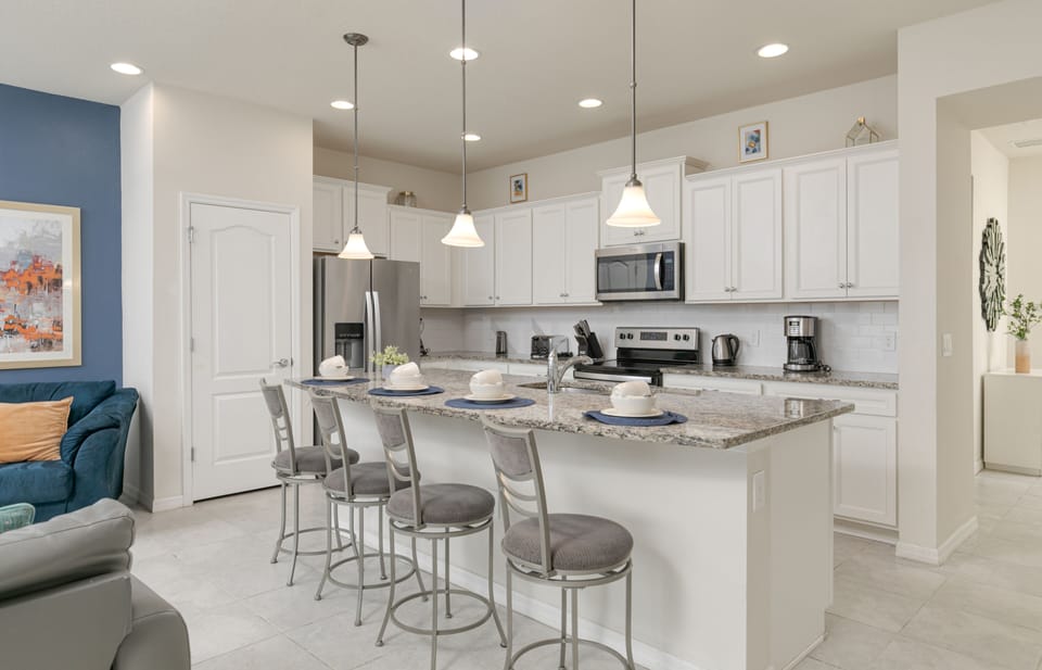 Gorgeous and spacious kitchen, fully equipped with everything you'll need