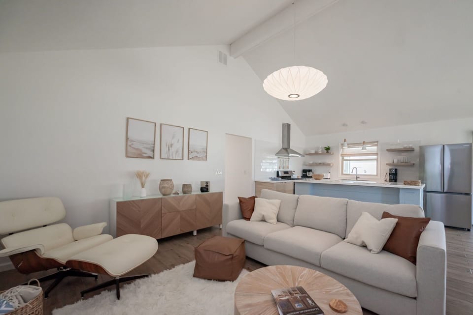 Comfortable living room with Roku TV