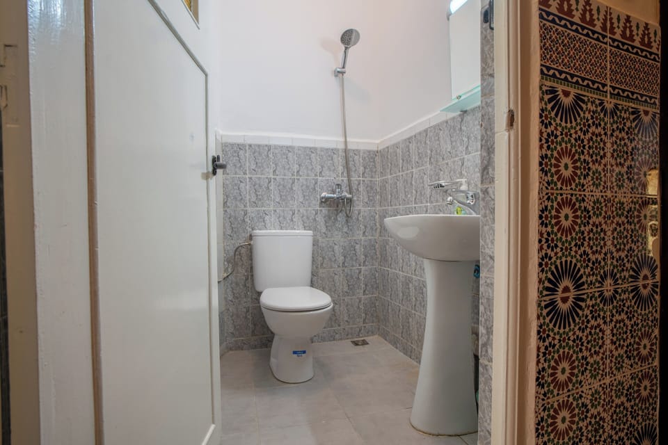 Suite Hayt: Bathroom 1 (half bath with shower fixture without curtains or walls