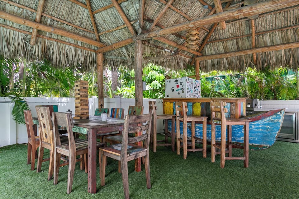 Outdoor Boat Bar and Seating