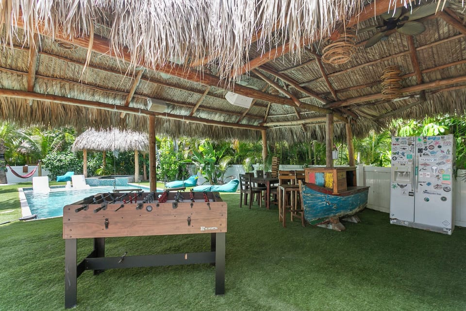 Games, fun, drinks, and food under the Tiki