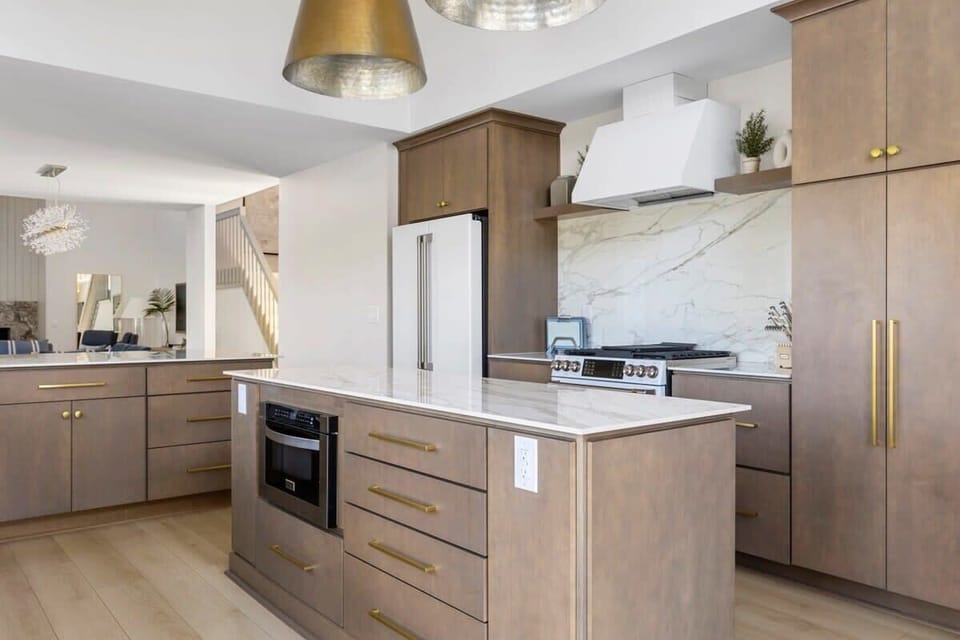 Fully stocked kitchen with beautiful views