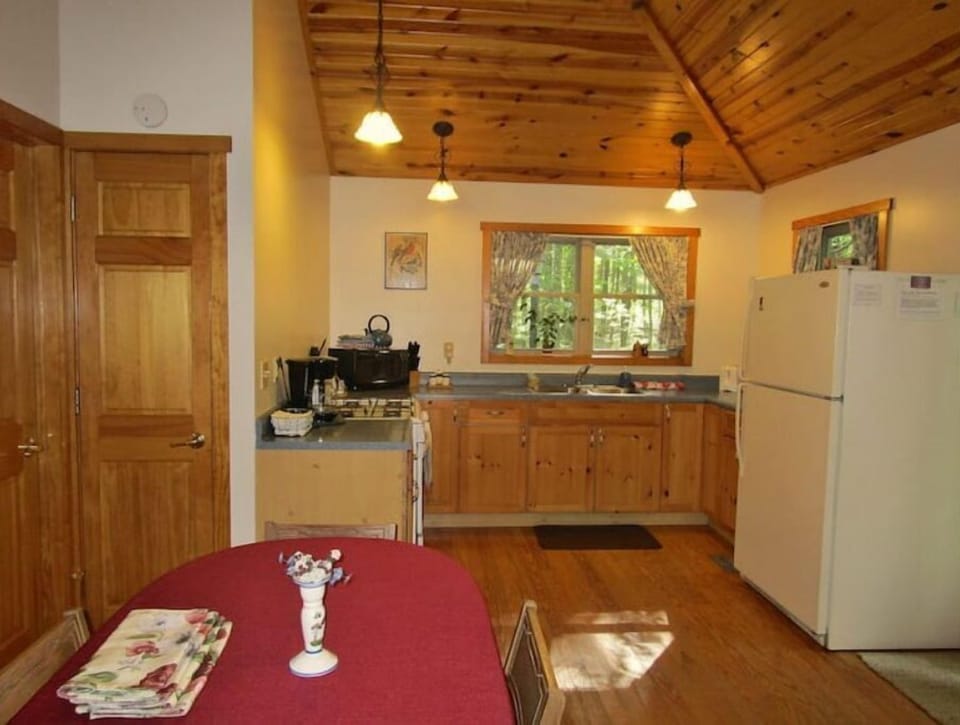 Kitchen has lots of cookware, dining ware, coffee, spices, paper goods, foil etc