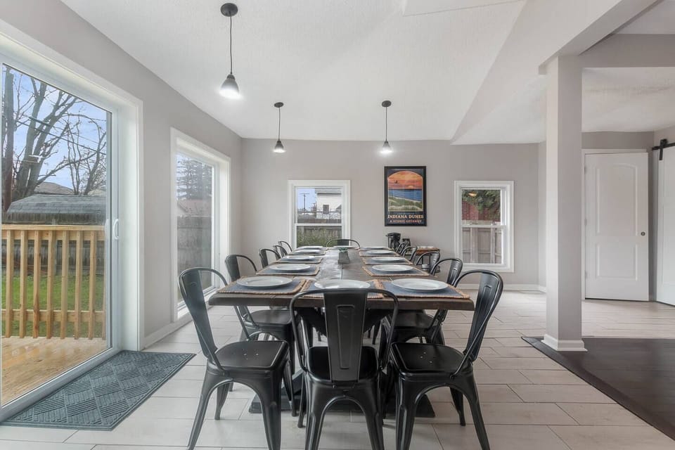 Gather with friends or family to enjoy a meal around the table! (Seats 12)