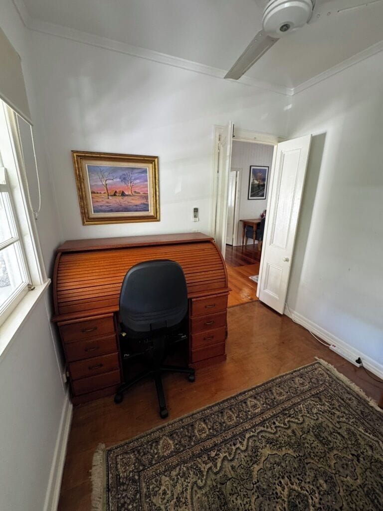 Hand made roll top desk to work from in bedroom