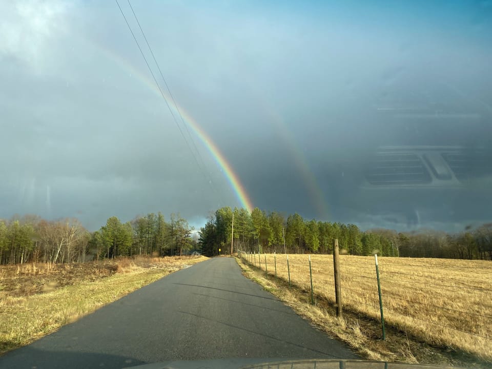 View from the road before you turn off onto the driveway