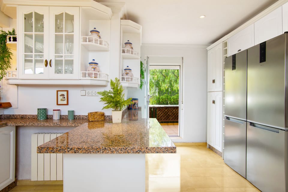 Main kitchen is fully equipped for large groups of up to 14