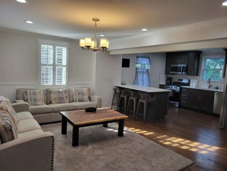 main floor  living room and kitchen  views 