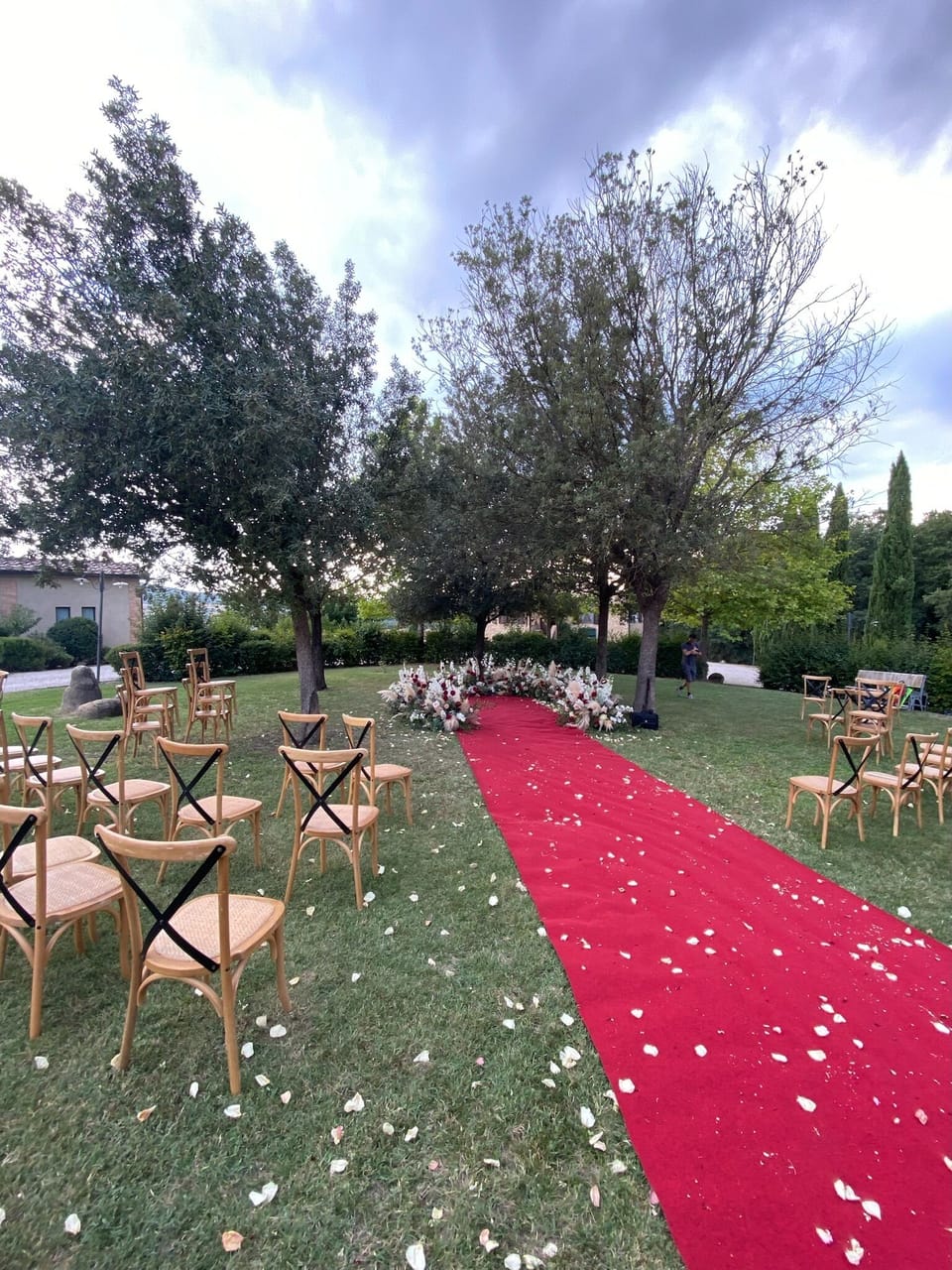 Outdoor banquet area