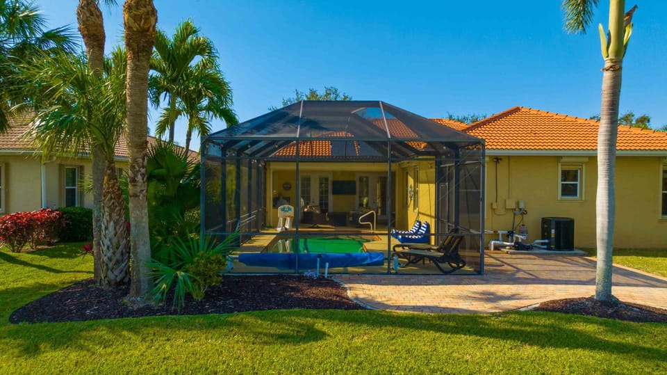 Relax and enjoy yourself in this private backyard that backs up to a preserve.