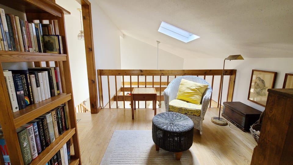 Reading nook in open loft