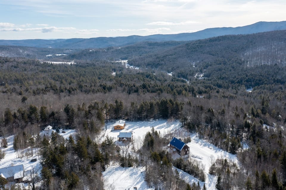 Aerial shot of the surrounding area